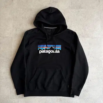 patagonia 파타고니아 로고 블랙 후드티 M