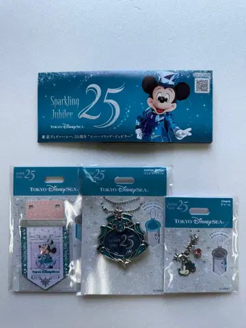도쿄디즈니씨 25주년 기념 배지 미니 사양 3종 세트