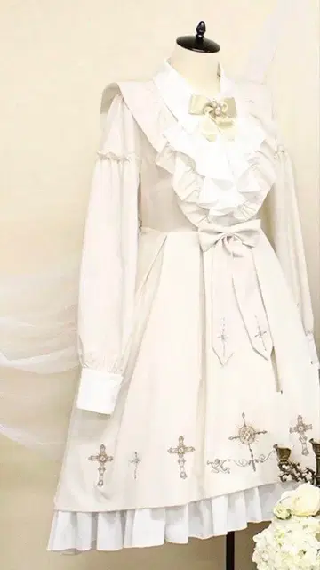 아마벨 Rosary Angel 피쉬테일 원피스 아이보리