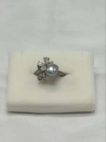 진주 꽃 모티브 반지 펄 반지 실버925 silver925