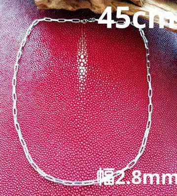 45cm 폭 2.8mm 페이퍼 클립 체인 실버 silver925 새상품