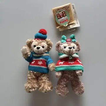 도쿄디즈니씨 더피 셸리메이 봉제 인형 배지