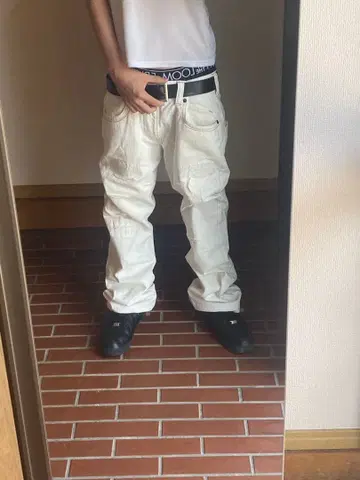 00s archive 화이트 데님 swag brrrsos y2k