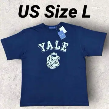 YALE University 반팔 T셔츠 네이비 남성용 L 불독