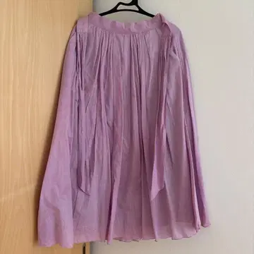 연보라 플리츠 롱 스커트 snidel