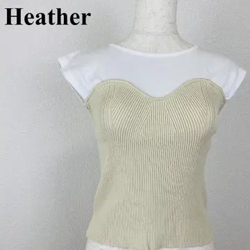 Heather 페이크 레이어드 티셔츠 베이지 F 1100-B