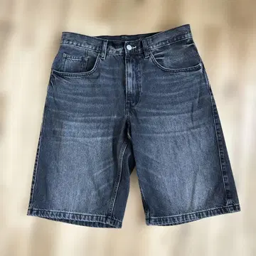 ZARA 블랙 배기 쇼츠 데님 archive