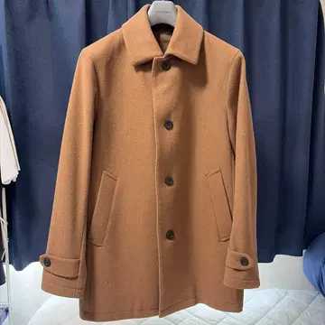 울 브라운 피 코트