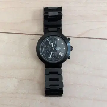 [ 가격 인하 ] TIMEX 크로노그래프 블랙 손목시계