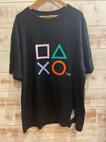 PlayStation 버튼 T셔츠 가성비 블랙 XL 사이즈