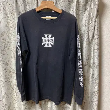 90s west coast choppers 아이언 크로스 롱 T