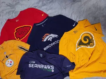 NFL 반팔 티셔츠 5장 세트 (US 남성용 M) 구제 의류