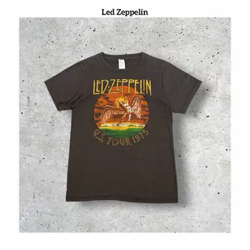 LED ZEPPELIN U.S. TOUR 1975 반팔 티셔츠 밴드 티
