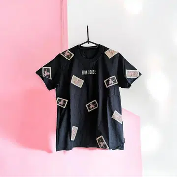 PINK HOUSE 테디베어 프린트 T셔츠
