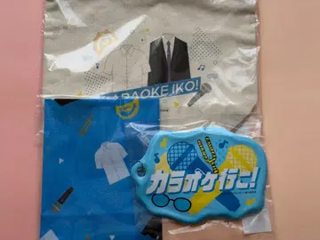 가라오케 가자! 거즈 손수건 파우치 패스 케이스