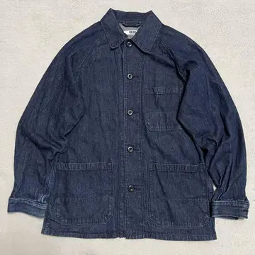 린넨 혼방 새상품급 UNIQLO 커버올 데님 자켓 R-8966
