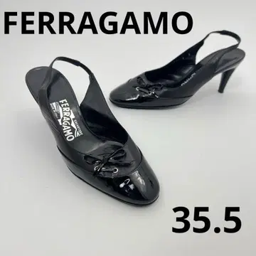 Ferragamo 블랙 슬링백 샌들 35.5