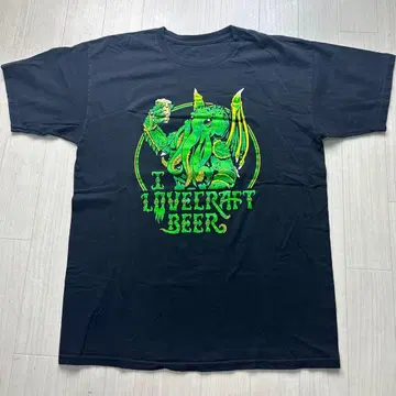 Tee Fury 크툴루 I 러브크래프트 맥주 티셔츠 L 블랙