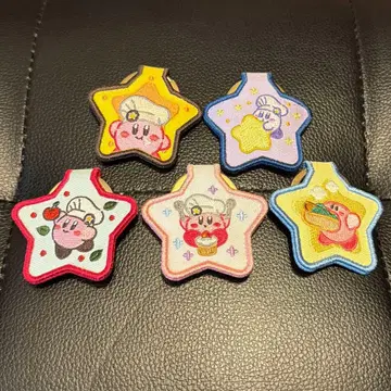 커비 카페 자수 키링 5개 세트