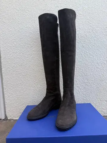 STUART WEITZMAN 스웨이드 니하이 부츠 그레이 36