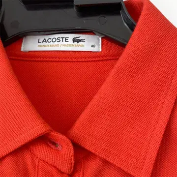 LACOSTE 반팔 폴로 셔츠 원피스 오렌지 40