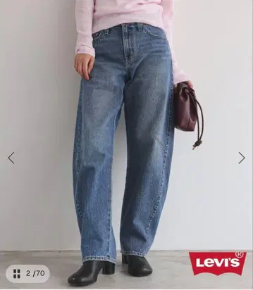 Levi's SLOBE 별주 BAGGY DAD BARREL 데님 팬츠