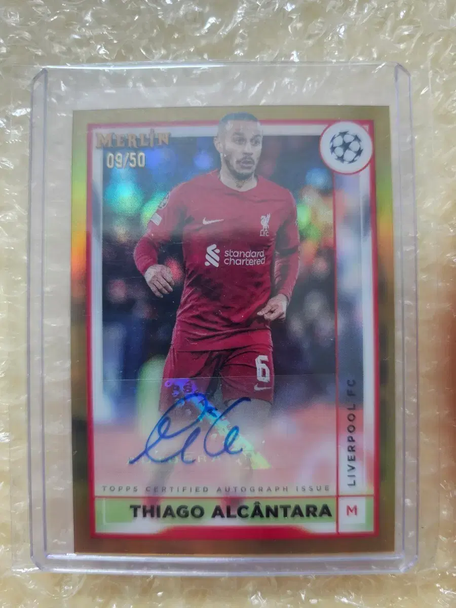 Topps 리버풀 티아고 알칸타라 오토카드 50장한정 (친필싸인)