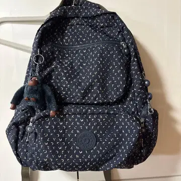 Kipling 네이비 패턴 백팩