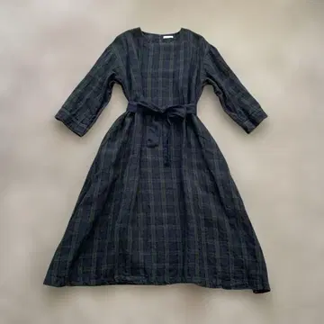 fog linen work 롱 셔츠 원피스