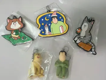 마메키치마메코 러버 키링, 미니 피규어 키링 5개 세트