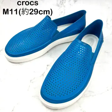 [ 새상품급 ] crocs 사보 샌들 슬립온 29 파랑 사이드 고어