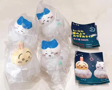 치이카와 구름 위에서 자는 라이트 하치와레 3개 토끼 1개 4개 세트