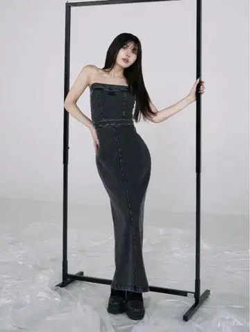darich 맨투맨 베어 롱 원피스