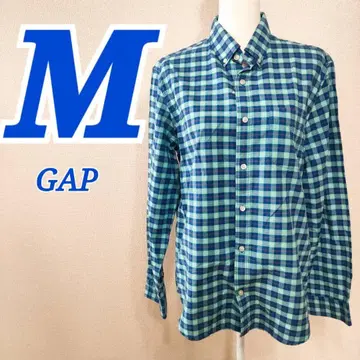 GAP 갭 체크 무늬 긴팔 셔츠 M 봄/여름 아메카지 남성용