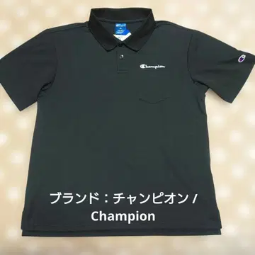 새상품 챔피온 피케 셔츠 XL 블랙 열차단 흡한속건 UV 컷 스포츠