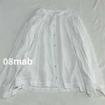 08mab 코튼 블라우스 개더 루즈핏 셔츠
