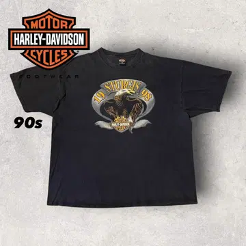 [ 할리데이비슨 ] 90s 프린트T셔츠 3XL 블랙 페이드 a