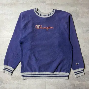 90s USA 챔피온 리버스 위브 리브 절개 자수 택 맨투맨