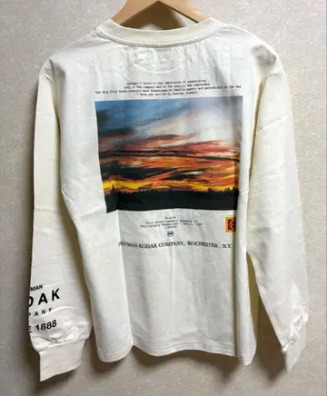 새상품 SM2 Kodak 백 프린트 롱T 아이보리