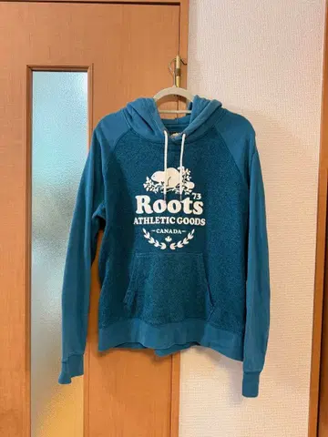 Roots Canada 후드티 맨투맨 블루 L 사이즈 캐나다 브랜드