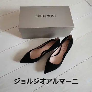 미사용 Giorgio Armani 블랙 하이힐 펌프스 36하프
