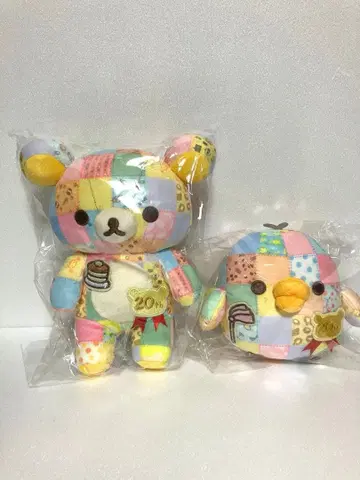 미사용 새상품 리락쿠마 성곰식 패치워크 봉제 인형 2개 세트