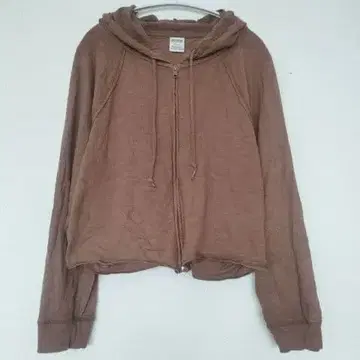 빅토리아 시크릿 후드티 무지 후드 긴팔 크롭 [ M ] 브라운 면
