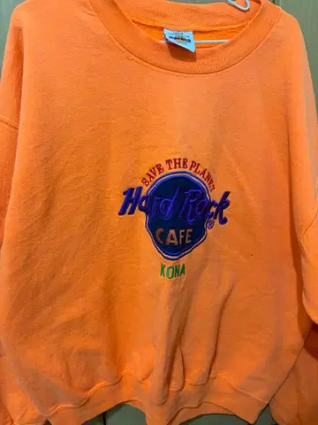 Hard Rock Cafe 맨투맨 오렌지 kona