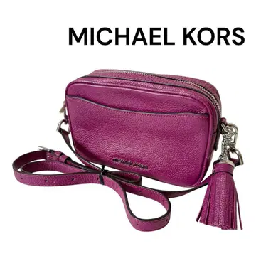 MICHAEL KORS 숄더백 가죽 핑크 태슬 사선 크로스백