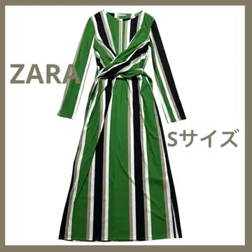 ZARA 롱 원피스 S 사이즈 스트라이프 패턴