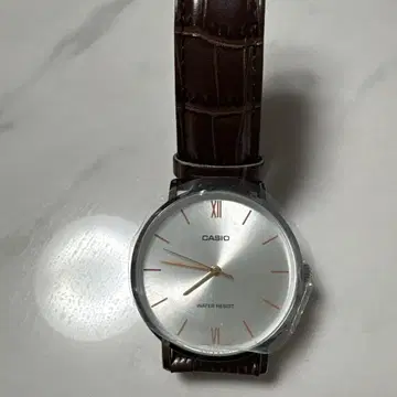 CASIO 손목시계 실버 가죽