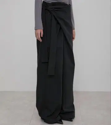 FLAREUP 레이어드 랩 한국 브랜드 팬츠 블랙