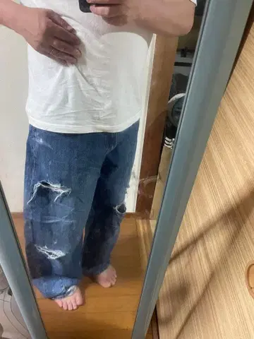 ZARA 데미지 데님 EUR 42