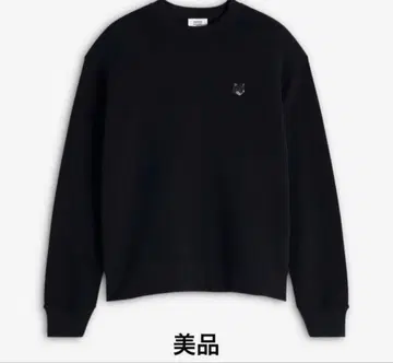 메종 키츠네 블랙 맨투맨 XS